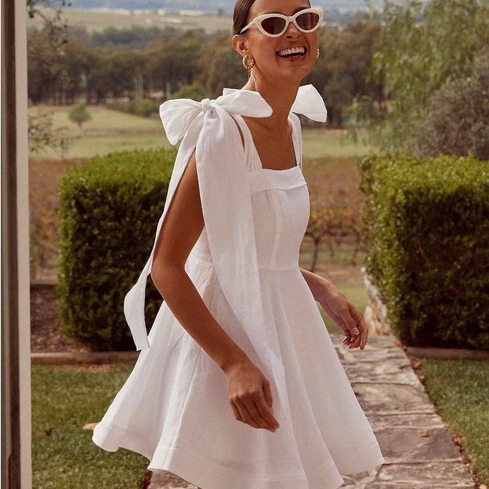 White DISSH bow dress